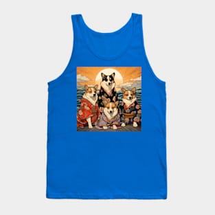 Corgis in Kimonos Tank Top